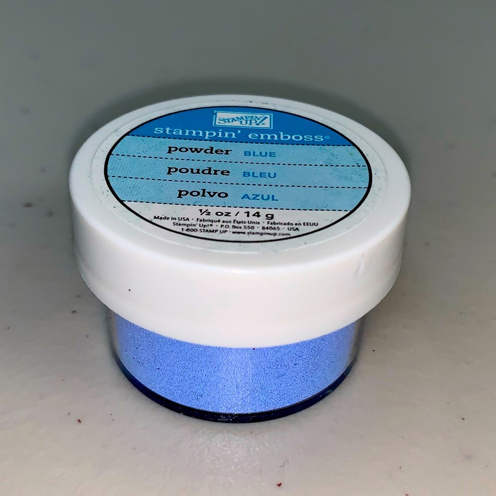 Stampin Up Embossing Powder BlueTextured Raised Craft Scrapbook Accessory Art